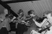 Ungdomarna Peter Sandin, Jonas Persson och Sofia Johansson spelar violin i ABF-stugan i Lindome, år 1985.

För mer information om bilden se under tilläggsinformation.