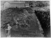 Lödöse. Schaktning för kommnalhus hösten 1958.
Foto: Vänsborgs Museum