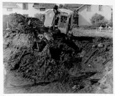 Lödöse. Schaktning för kommunalhus, hösten 1958. 
Foto: Vänersborgs Museum
