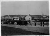 Kanalbron före år 1873. I bakgrunden till vänster utvärdshuset Gröna stugan   Vänersborg