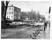 Schaktning för det nya läroverket,  Drottninggatan  Läroverket   Vänersborg