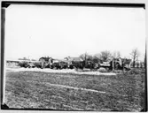 Lastbilar med gengasaggregat fullastade med tegel,   Tenggrenstorp  Vänersborg