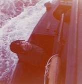 Man ombord på U-båten Gäddan 1970.