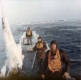 3 st män ombord U-båt av Drakenklass