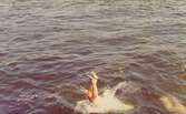 Bad i sjön från U-båten Hajen 1975