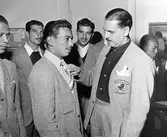 Det brasilianska fotbollslaget Flamengo på Nordiska Kompaniet.