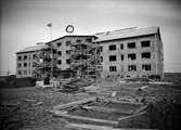 Flerbostadshus under byggnation, Botvidsgatan, kvarteret Domar, Uppsala 1937