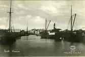 Åmål. Hamnen. Vykort, inköpt juli 1946.