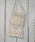 Bomullsväska som tillverkats av sjömannen Johan Joelsson-Kristenson, skänkt till SSHM av sonen Evert J-K.