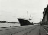 Det tyska lastmotorfartyget TENTO liggande i Stadsgården Stockholm 1970. Fartyget såldes av Ångfartygs AB Tirfing den 24.10.1969.