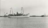 Passagerarfartyget S/S HANSA (1899) i Visby hamn. HANSA sänktes av en sovjetisk ubåt utanför Gotland 1944-11-24.