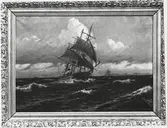 Ångbarkskepp under segel.