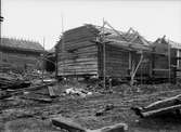 Kvekgården under restaurering, Fröslunda socken, Uppland 1934