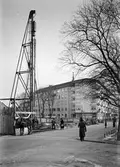 Flerbostadshus under byggnation, Börjegatan - Odensgatan, Uppsala 1945