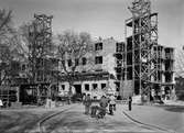 Flerbostadshus under byggnation, Börjegatan - Odensgatan, Uppsala 1945