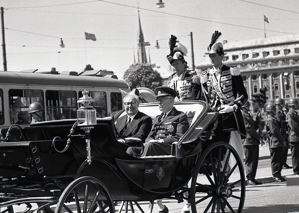 Claes-Göran Hedström, Italiens president Giuseppe Saragat på statsbesök i Sverige.