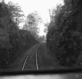 Lelångenbanan. Näst sista resan före nedläggandet, med utgång från Uddevalla. Färgelanda.