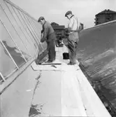 Isoleringsarbeten på Stockholms spårvägs vagnhallar i Hammarby