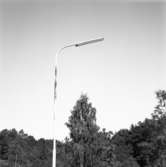 Belysning på Ådalsvägen i Huskvarna på 1960-talet.