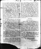 Tidningsartikel om branden 1834.  Vänersborg