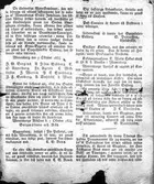 Tidningsartikel om branden 1834.  Vänersborg