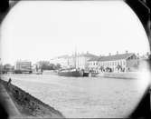 Hamnen före 1893. Strömmerska huset och residenset. Vänersborg