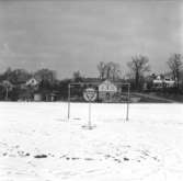 Stoppskylt på Sotarvallen i Huskvana på 1960-talet.