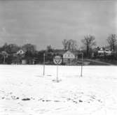 Stoppskylt på Sotarvallen i Huskvana på 1960-talet.