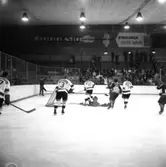 Ishockey i Rosenlundshallen i Jönköping den 1 augusti på 1960-talet.