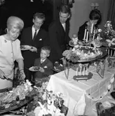Julbord på Industrihotellet i Huskvarna på 1960-talet.