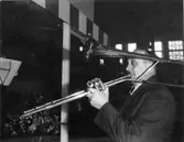 Wargöns AB.

Från jubileumsdagen, (75 år) söndagen den 19 juni 1949.
Dirigent Ernst Eriksson, musikkåren Lyran.