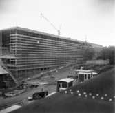 Wargöns AB. Byggnation av PM 5 1959-60. Foto och påförd text av dåvarande ritkontorschefen Ragnar Söderberg.

Murarställningar i juni 1960