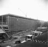 Wargöns AB. Byggnation av PM 5 1959-60. Foto och påförd text av dåvarande ritkontorschefen Ragnar Söderberg.

Murarställningar i juni 1960