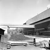 Wargöns AB. Byggnation av PM 5 1959-60. Foto och påförd text av dåvarande ritkontorschefen Ragnar Söderberg.

Byggnad för PM 5 klar exteriört.