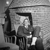 Wargöns AB. Byggnation av PM 5 1959-60. Foto och påförd text av dåvarande ritkontorschefen Ragnar Söderberg.

På Hemgården med SIAB i samband med att nya pappersbruket och PM 5 står klart.