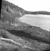 Ragnerudssjöns östra strand. Nya vägen vid Kroppefjälls västra brant.