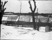 Georg Albertssons gård.Utsikt mot väster och fägården från förstutrappan  Stockelanda  Högsäter
