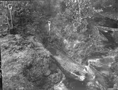 Kanot funnen vid norra stranden av Anderstjärn,Anderssjön 1932.  Dalen  Nössemark