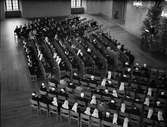 Kvinnor på möte i Rikssalen, Uppsala slott, Uppsala 1937