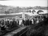 Avtäckningen av minnesstenen i Lilla Edet.