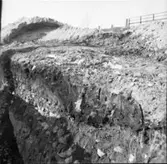 Fornlämningar förstörda vid schaktning.  Hästevadet  Västra Tunhem