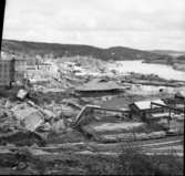 Raset vid Göta Cellulosa 7.6.1957. Båten Perle av Aalborg.