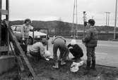 Annestorpsdalens scoutkår städar i Lindome centrum med angränsande områden, år 1985.

För mer information om bilden se under tilläggsinformation.