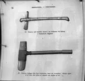 Stenyxa med skaft från England ur boken Svensk historia från äldsta tid till våra dagar 1877.