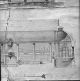 Gammal ritning Vänersborgs Kyrka