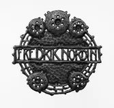 Namnskylt Fredrik Nordin - ciselerad kopparskylt -  Vänerskolan