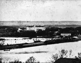 Järnvägsbanken före utfyllnad av Vassbotten. Vänersborg