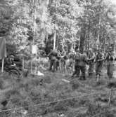 Fälttävlan med årsklassen, sommaren 1962, skjutmoment vid Örserums skjutbana utanför Gränna.