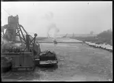 Muddring av nya kanalleden, Vänersborg
Foto 1910 - 1914