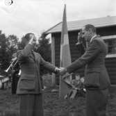 Invigning av ny scoutstuga i Stensjön den 2 oktober 1960.